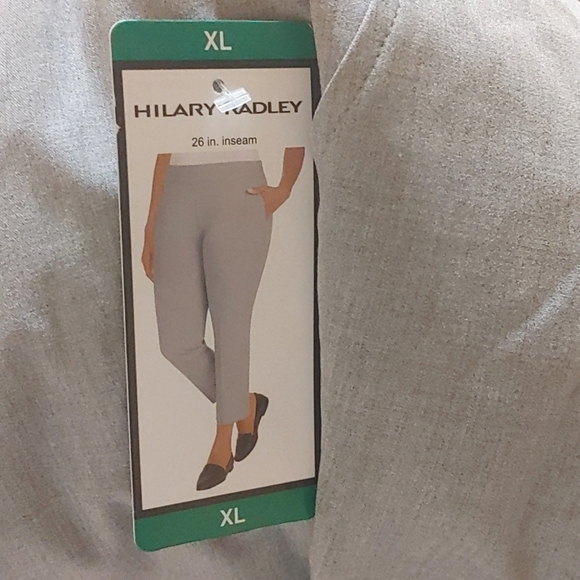 NWT Hilary Radley Crepe Pull On ankle Pants Heather Gray - Picture 7 of 7